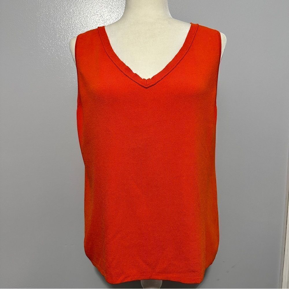 Chicos orange V-neck tank top size 3(L-16)